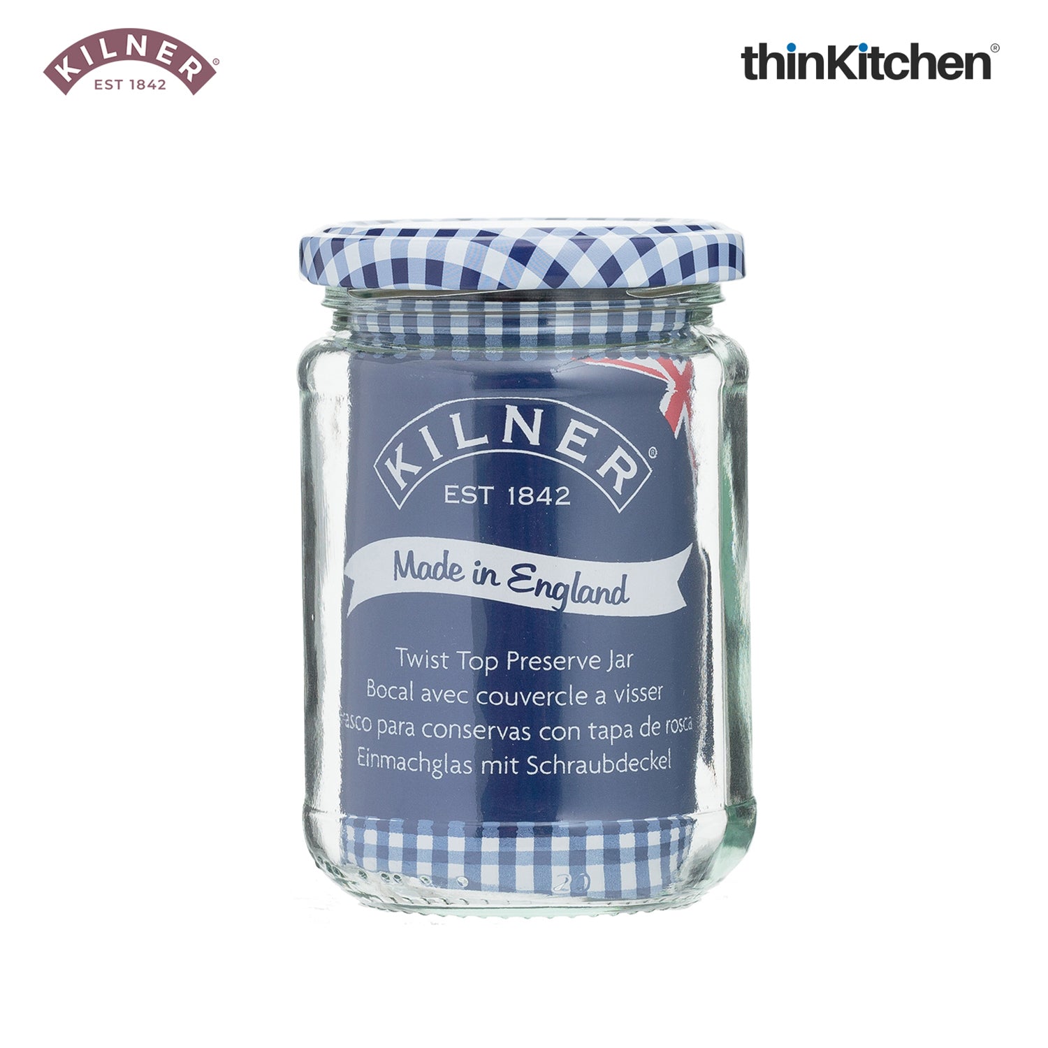Kilner Premium Twist Top Airtight Round Glass Jar - 370ml | Multipurpose, Reusable Kitchen Containers for Jams, Chutneys, Herbs, Spices, Set of 2 - 4