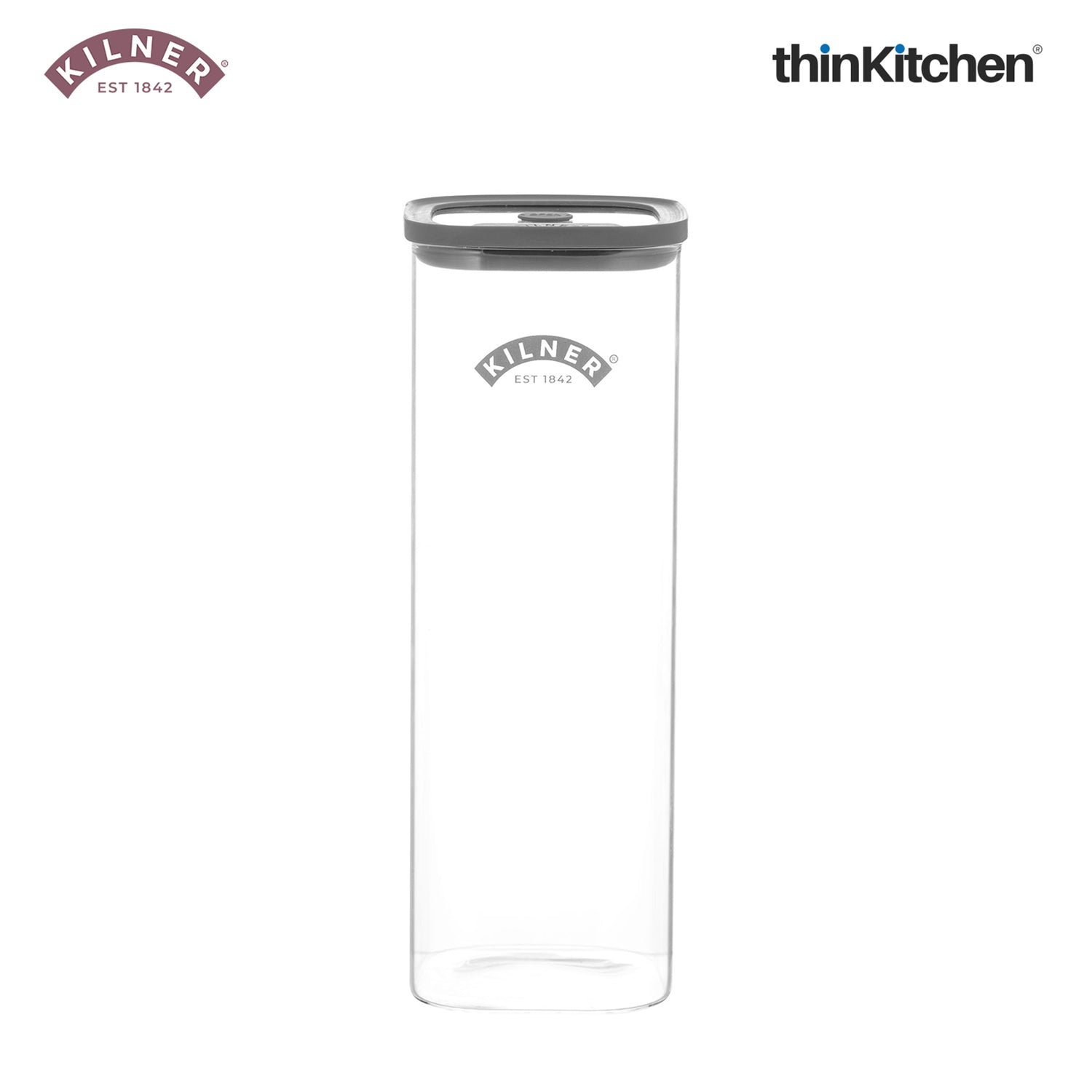 Kilner Premium 2 Pcs x 2 L Fresh Storage Airtight Glass Jar with Vacuum Seal for Cereals, Flour, Dry Goods, Pulses, Daals | BPA-Free, Eco-Friendly Kitchen Container - 2