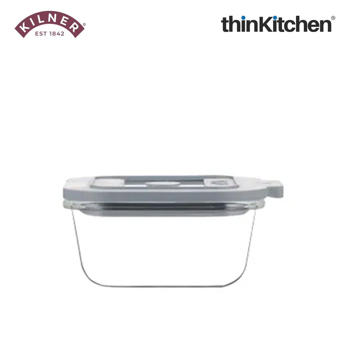 Kilner Premium 2 Pcs x 800ml Airtight, Leakproof Glass Container for Food Storage, Leftovers, Snacks, Meal Prep | Oven safe, Freezer Safe, Fresh Series Container for Kitchen