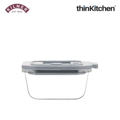 Kilner Premium 2 Pcs x 800ml Airtight, Leakproof Glass Container for Food Storage, Leftovers, Snacks, Meal Prep | Oven safe, Freezer Safe, Fresh Series Container for Kitchen