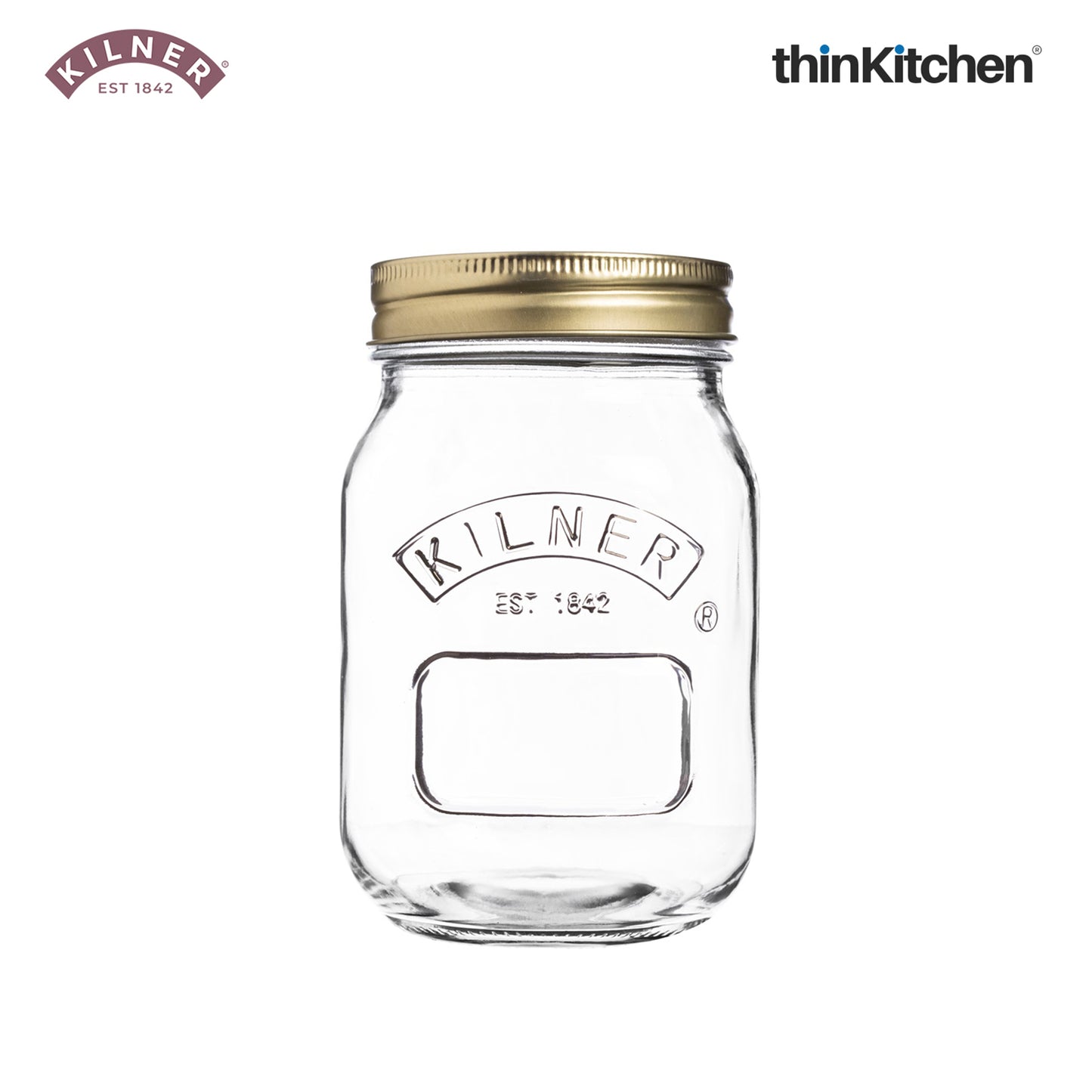 Kilner Premium 4 Pcs x 500ml Round Preserve Glass Jar for Preserving and Storing Jams, Chutneys, Small Pickled Fruits | Reusable, Eco-Friendly Kitchen Container