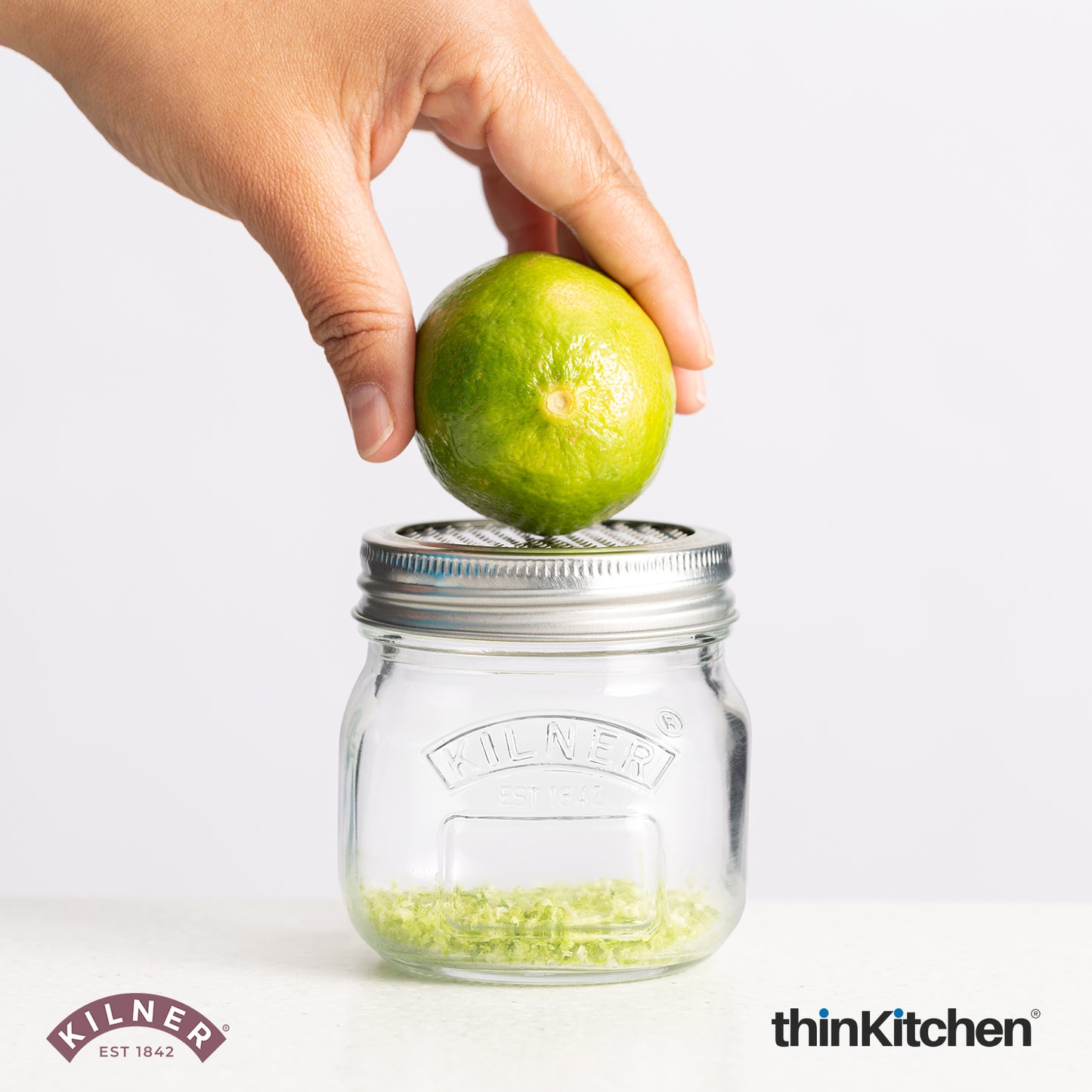 Kilner Premium 2 Pcs x 250ml Airtight, Leakproof Spice Shaker Glass Jar with Stainless Steel Shaker Lid for Salt, Spices, Herbs & Sprinkles | Reusable, BPA Free Kitchen Dispenser