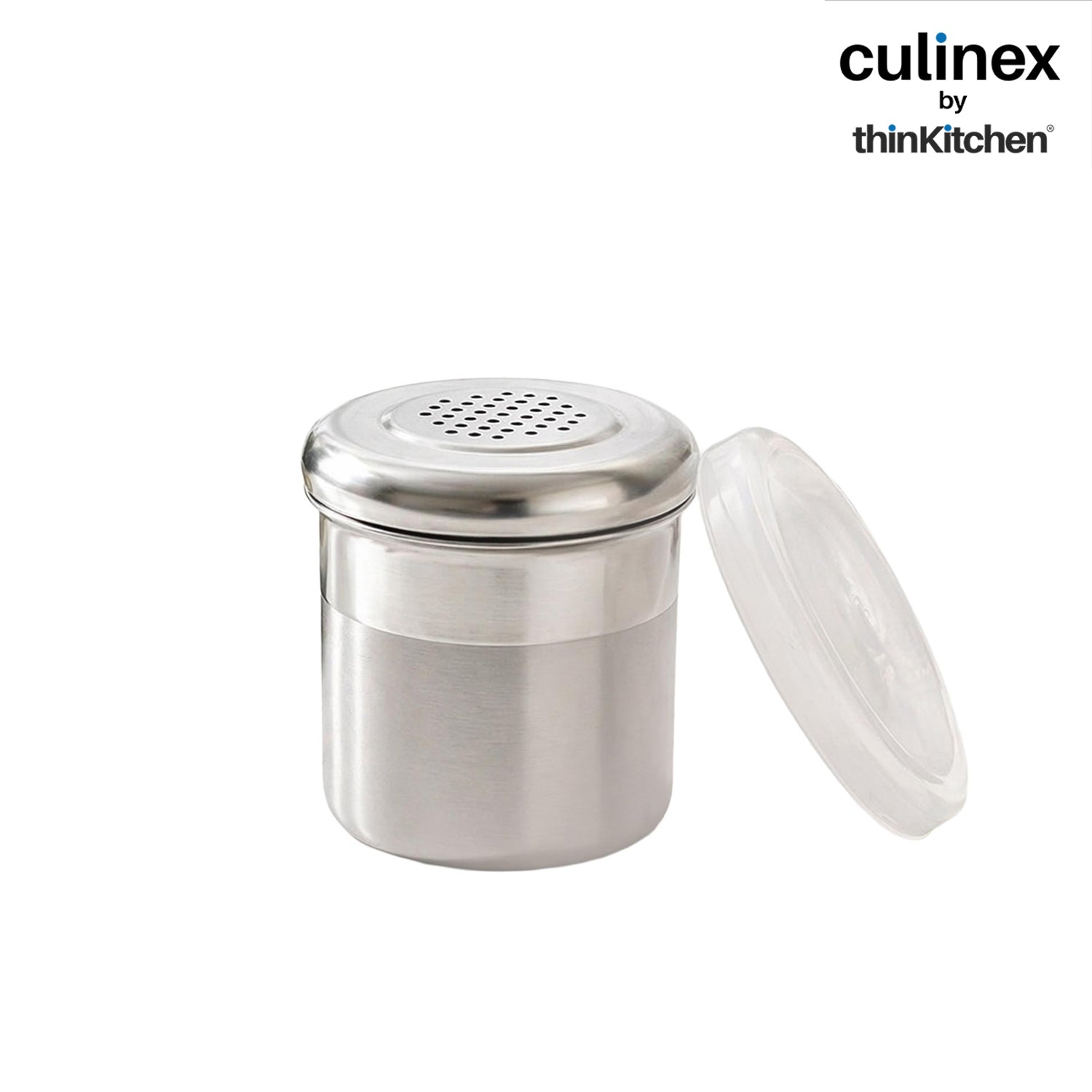 Culinex Stainless Steel 6 Pcs x 120ml Dispenser Shaker for Icing Sugar, Cocoa 6x5 cms | Fine Small Powder Dispenser with Lid for Cinnamon, Baking Sprinkler | Dual Finish Mini Canister by thinKitchen - 2