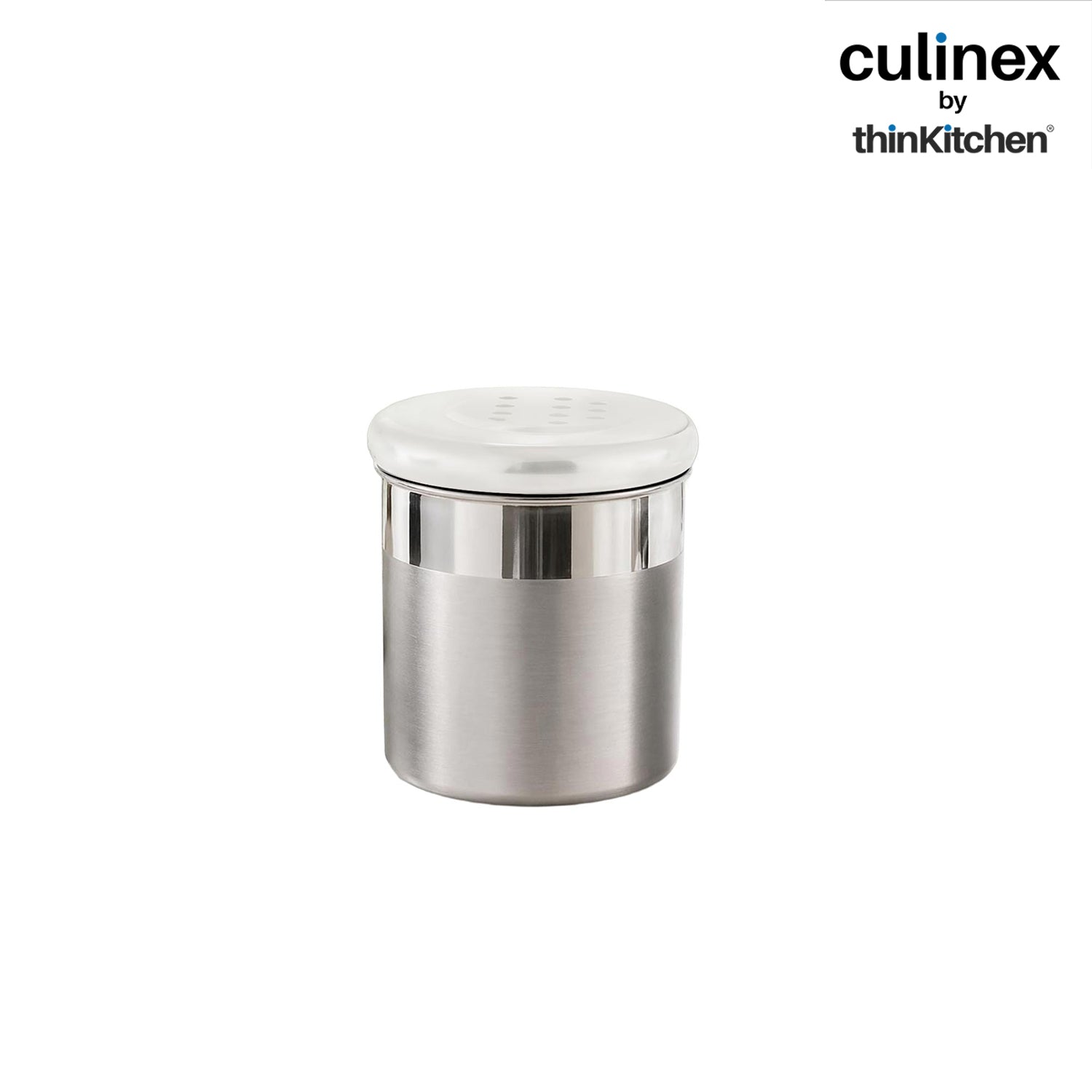 Culinex Stainless Steel Small 6 Pcs x 100ml Seasoning Salt Pepper Dispenser - 5x6 cms | Coarse Spice Sprinkler with Lid for Spices, Herbs, Masala | Dual Finish Mini Condiments Dispenser By thinKitchen - 4