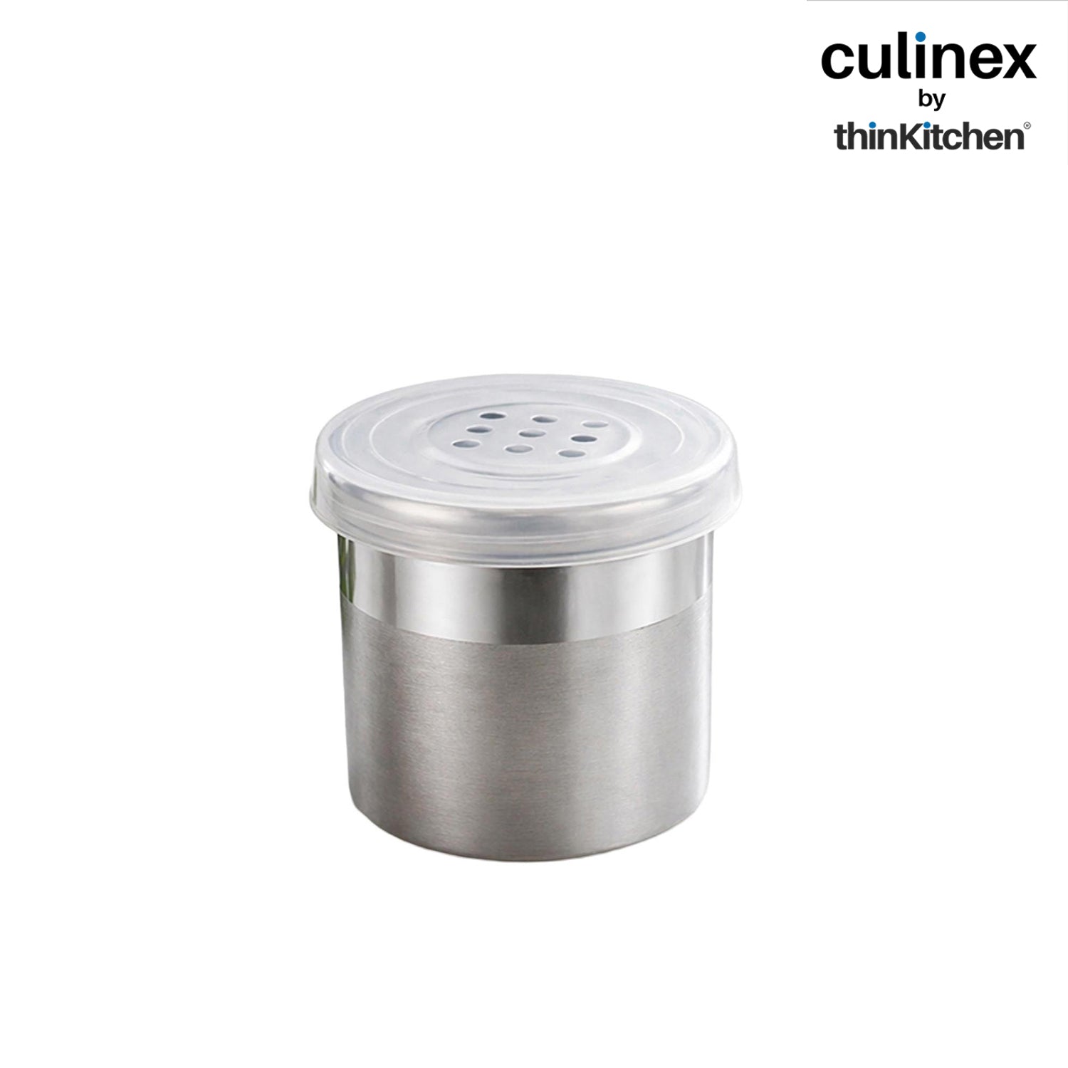 Culinex Stainless Steel Small 4 Pcs x 120ml Seasoning Salt Pepper Dispenser - 6x5 cms | Coarse Spice Sprinkler with Lid for Spices, Herbs, Masala | Dual Finish Mini Condiments Dispenser By thinKitchen - 2