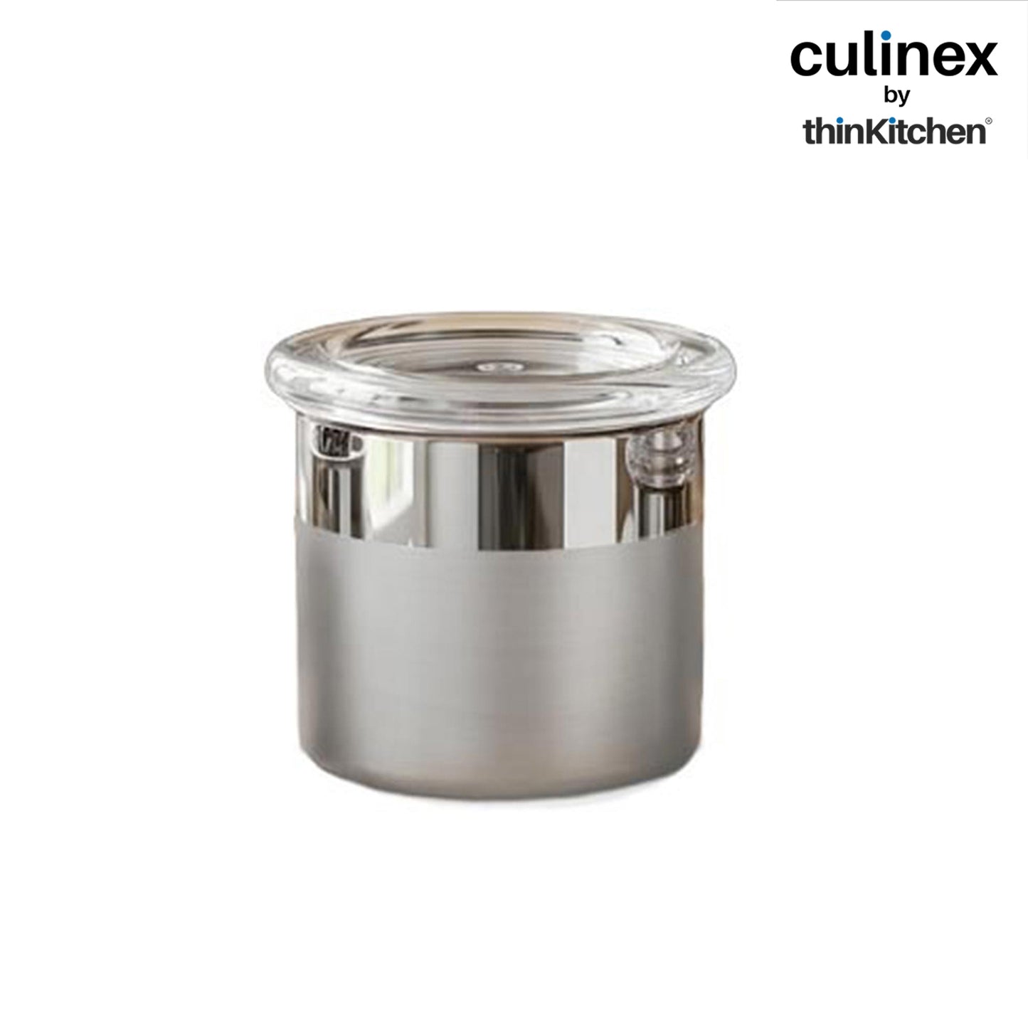 Culinex Premium 6 Pcs x 120ml Stainless Steel Airtight Storage Container (6x5cms), Multipurpose Jar, Mini Dabba with Acrylic Lid for Kitchen | Dual Finish, Mini Canister for Spices, Herbs By thinKitchen