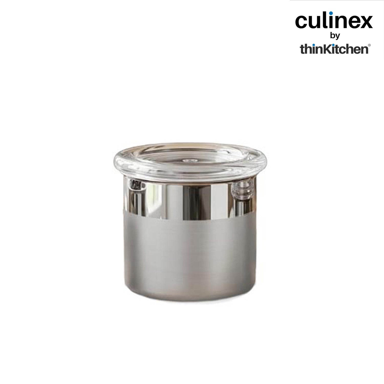 Culinex 18/8 Stainless Steel 4 Pcs x 100ml Small Airtight Storage Container (5x6cms), Mini dabba with Acrylic Lid for Kitchen | Dual Finish, Space Saving Mini Canister for Spices, Herbs By thinKitchen - 2