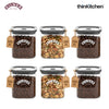 Kilner Premium 500ml Airtight Glass Jar Set of 6 with Vacuum Seal for Coffee, Herbs, Spices, Nuts, Snacks | BPA-Free Fresh Storage Glass Container