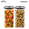 Kilner Premium 1.5 L Fresh Storage Airtight Glass Jar Set of 2 with Vacuum Seal for Cereals, Flour, Dry Goods, Pulses, Daals | BPA-Free, Eco-Friendly Kitchen Container