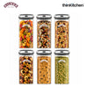 Kilner Premium 1.5 L Fresh Storage Airtight Glass Jar Set of 6 with Vacuum Seal for Cereals, Flour, Dry Goods, Pulses, Daals | BPA-Free, Eco-Friendly Kitchen Container