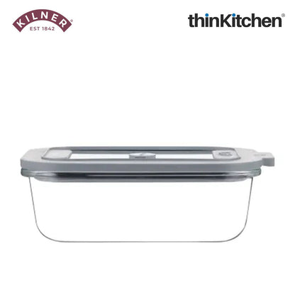 Kilner Premium 2 Pcs x 630ml  Airtight, Leakproof Glass Container for Food Storage, Leftovers, Snacks, Meal Prep | Oven safe, Freezer Safe, Fresh Series Container for Kitchen