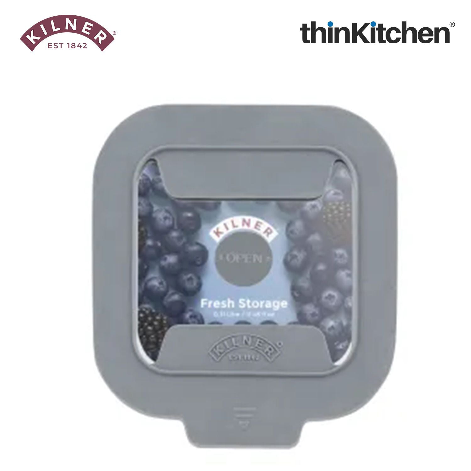 Kilner Premium 2 Pcs x 310ml Square Airtight, Leakproof Glass Container for Food Storage, Leftovers, Snacks, Meal Prep | Oven safe, Freezer Safe, Fresh Series Container for Kitchen - 3