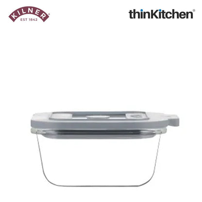 Kilner Premium 2 Pcs x 310ml Square Airtight, Leakproof Glass Container for Food Storage, Leftovers, Snacks, Meal Prep | Oven safe, Freezer Safe, Fresh Series Container for Kitchen