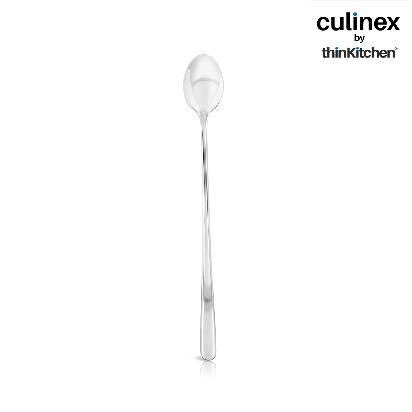 Culinex 18/8 Premium Stainless Steel 8.7" Long Handle Ice Tea Spoon Set of 4 - Extra Long Mixing & Stirring Spoons for Ice Cream, Cocktails, Tall Glass | Rust Resistant, Dishwasher Safe Cutlery