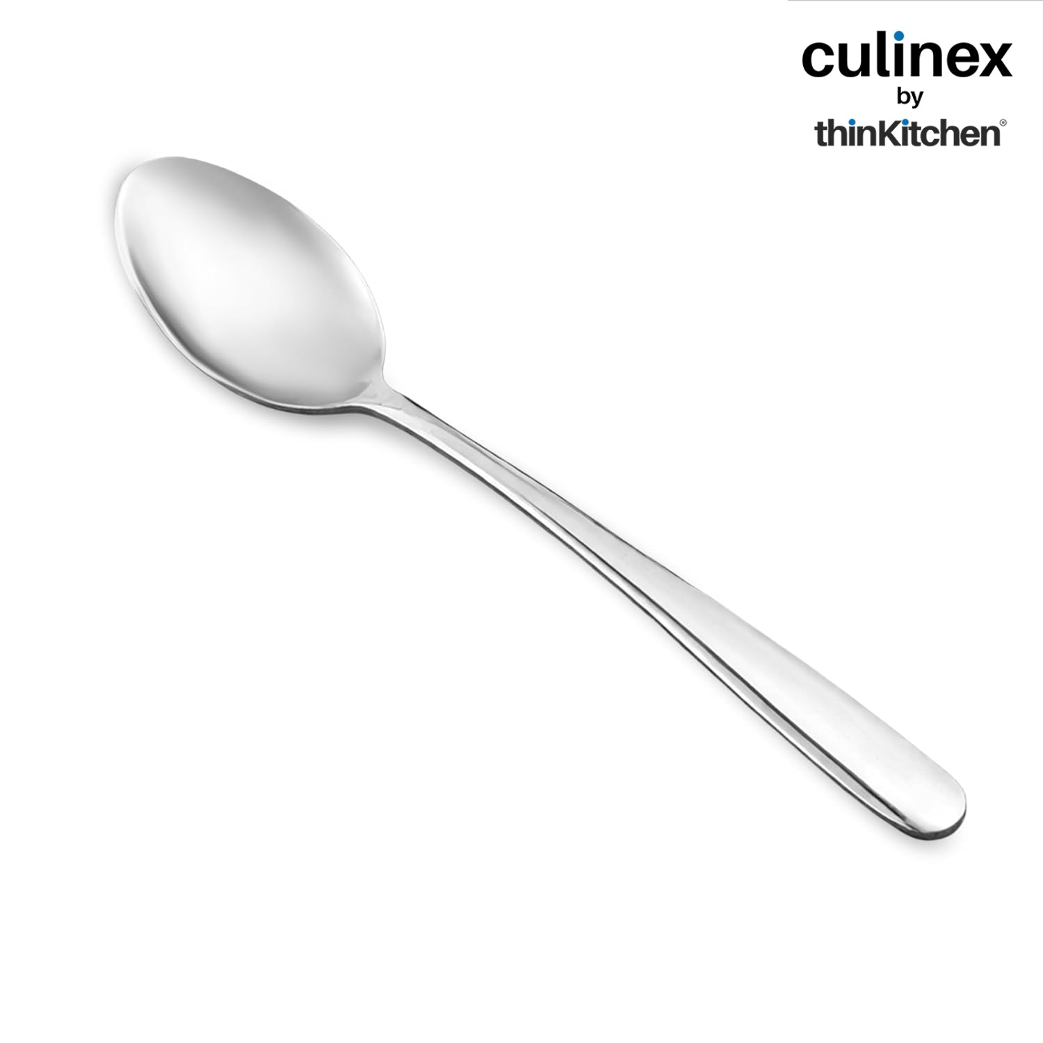 Culinex 18/8 Premium Stainless Steel 8.2" Serving Spoon Set of 4, Dora| All Purpose Kitchen Serving Spoon, Silver Rustproof Dishwasher Safe Serveware, Tableware By thinKitchen - 2