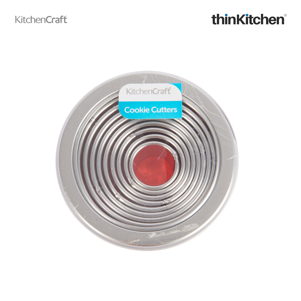 Kitchencraft 11 Pc Round Plain Pastry Cutters With Metal Storage Tin - 4