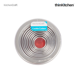 KitchenCraft 11 pc Fluted Cutters With Metal Storage Tin