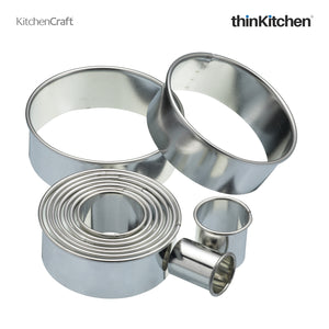 KitchenCraft 11 pc Fluted Cutters With Metal Storage Tin