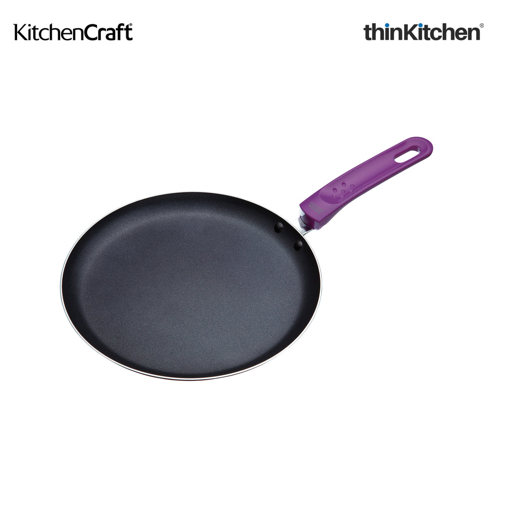 KitchenCraft 9.4" Premium Colourworks Non-Stick Crepe & Pancack Pan, Purple