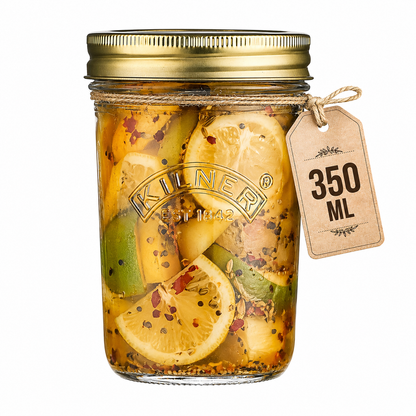 Kilner Premium 350ml Wide Mouth Airtight Glass Preserve Jar for Jams, Pickles, Chutneys