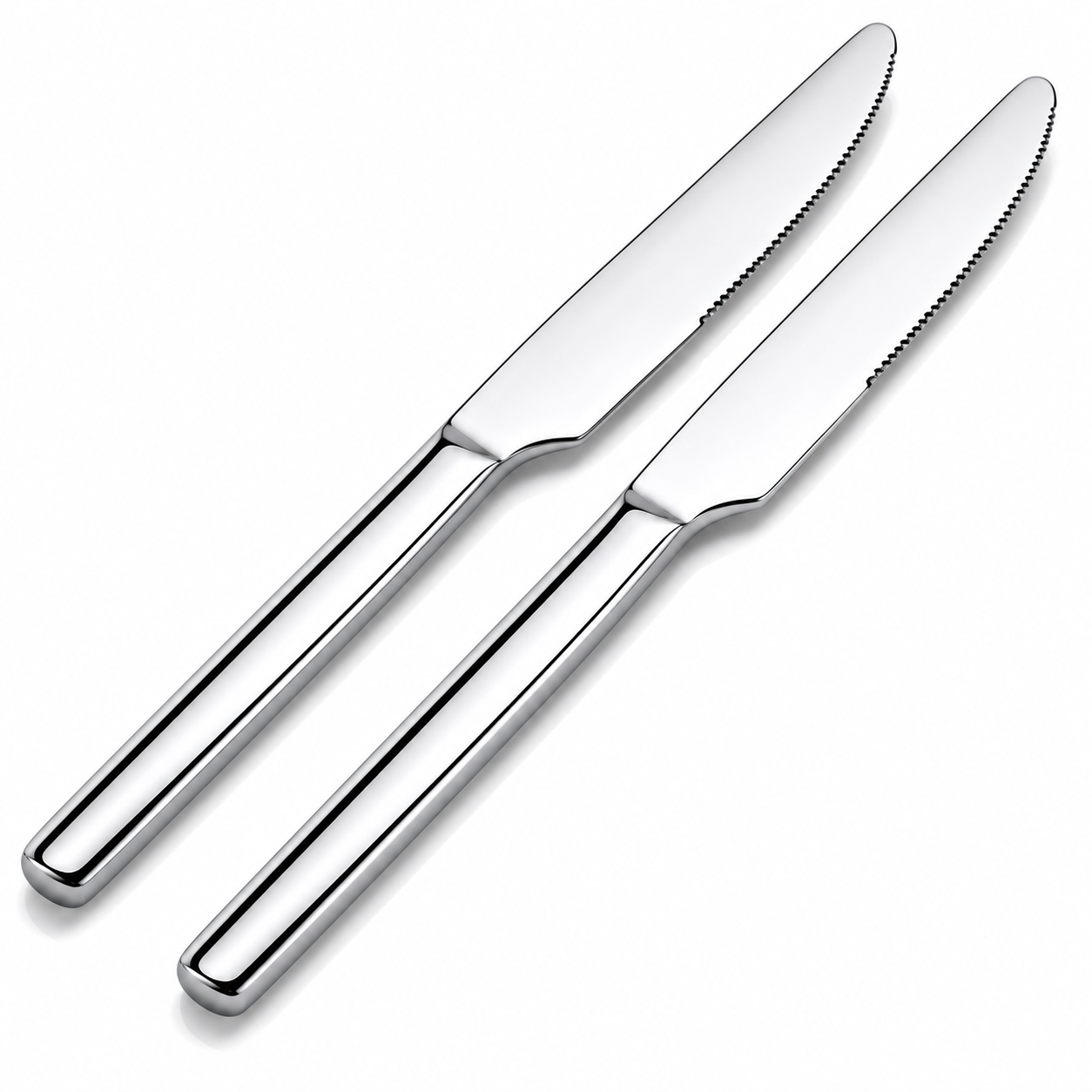 Culinex Stainless Steel 8.5" Premium Knife Set of 2 for Dining Table, Kitchen | Rustproof Dinner Knives, Silver Flatware by thinKitchen (Queen) - 1