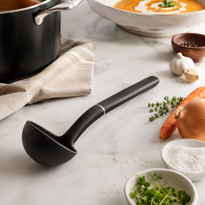 KitchenAid Utility Ladle, Matte Black, Heat Resistant Cooking Utensil, Non-Stick Safe with Durable Handle, 27cm