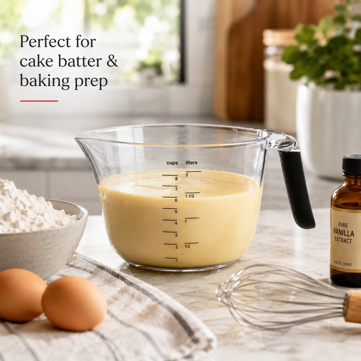 KitchenAid Premium Mixing and Measuring Jar with Handle, 2 Litre Capacity - 6