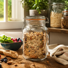 Kilner Premium 2L  Airtight Square Wire Clip Top Glass Jar for Food Storage, Biscuits, Cereals, Pulses