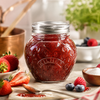 Kilner Premium 400ml Strawberry Shaped Airtight Preserve Glass Jars for Kitchen Storage, ideal for Jams, Chutneys, Preserves