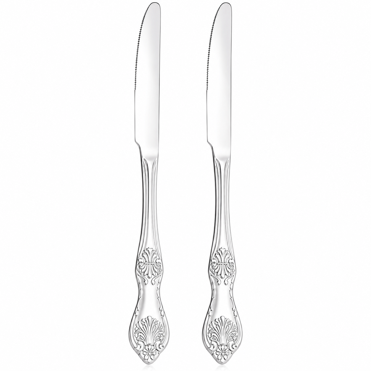 Culinex Stainless Steel 9.3" Premium Table Knife Set of 2 for Dining Table, Kitchen| Silver Rustproof Flatware By thinKitchen (Fest) - 3