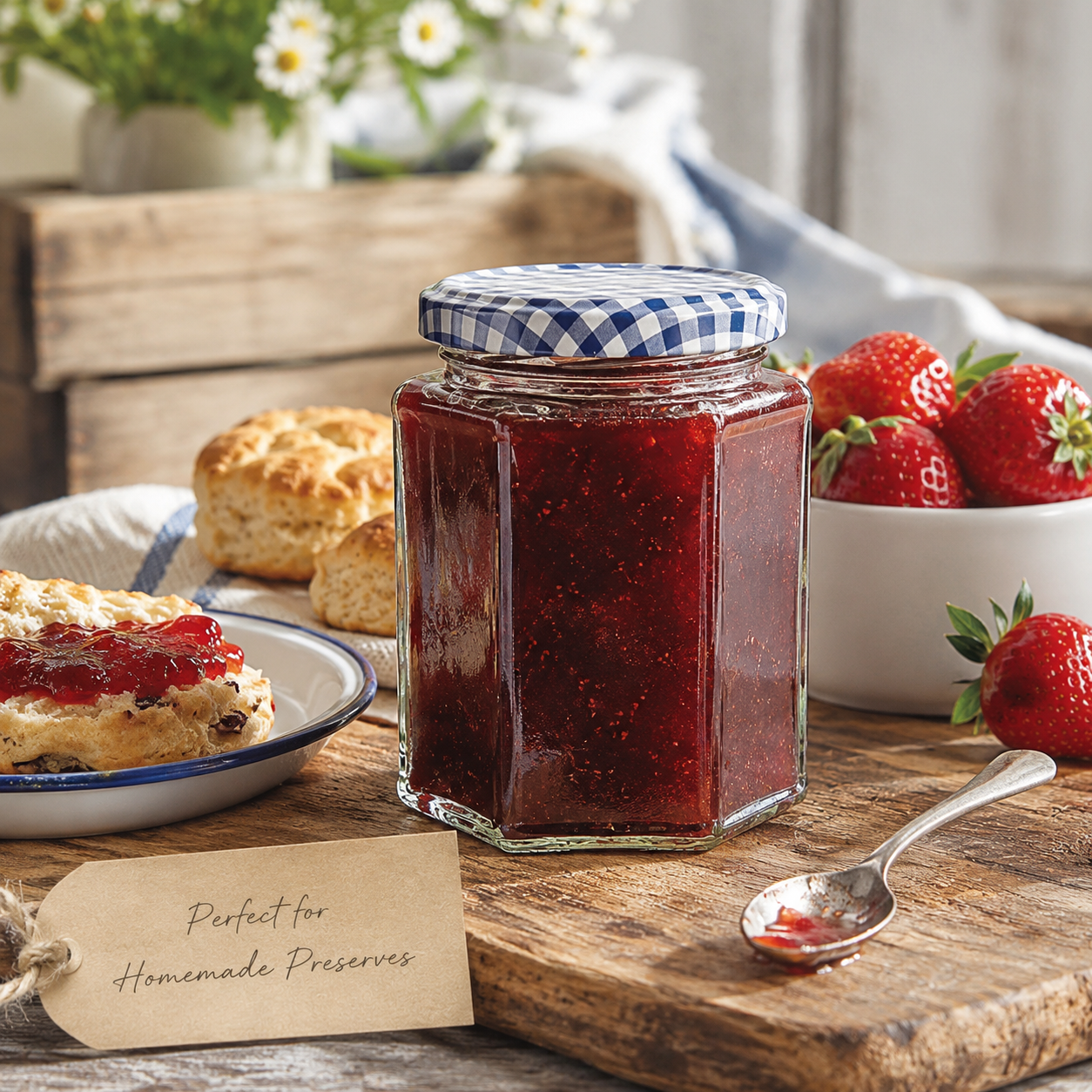 Kilner Hexagonal Premium 280ml Twist Top Jar for Herbs, Spices, Jams, Chutneys - 6