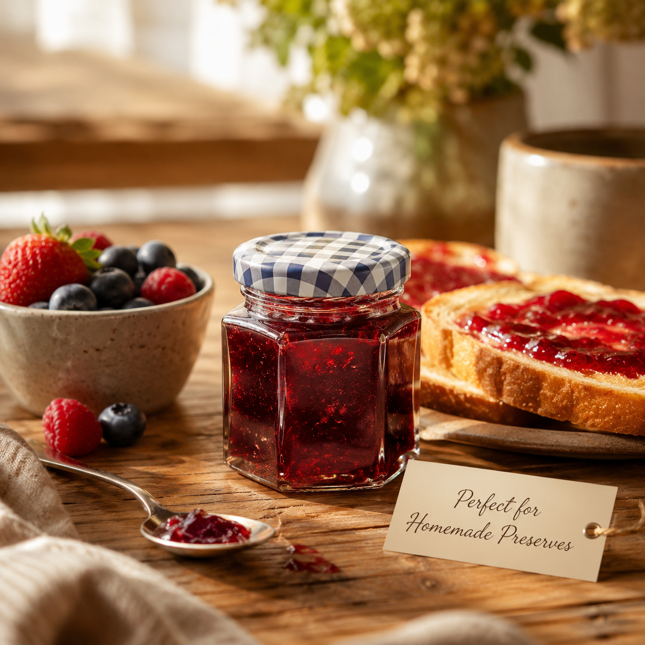 Kilner Premium 110ml Hexagonal Airtight Twist Top Glass Jar for Pickle, Chutneys, Sauces