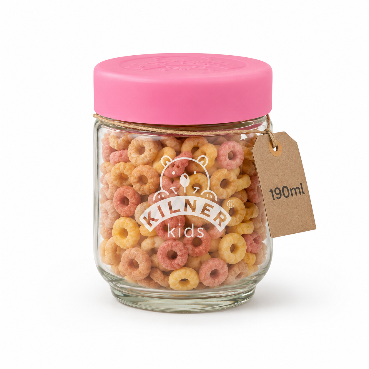 Kilner Premium 6 Pcs x 190ml Airtight Mini Kids Glass Jars with Lids for Baby Food, Jam, Jelly, Dry Food Storage