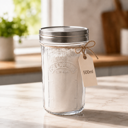 Kilner Premium 500ml  Wide Mouth Sifter Jar Set  for Baking, Flour, Cocoa, Spices, Sugar Storage