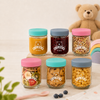 Kilner Premium 6 Pcs x 190ml Airtight Mini Kids Glass Jars with Lids for Baby Food, Jam, Jelly, Dry Food Storage