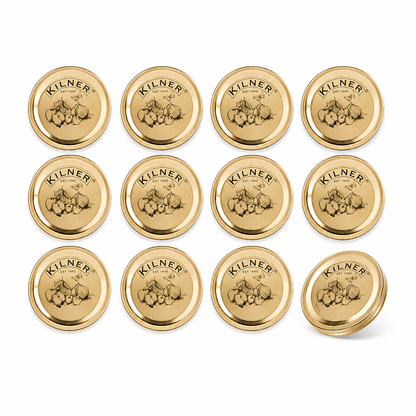 Kilner 12 Pcs Preserve Jar Seal Replacement Lids compatible with 0.25L, 0.5L and 1L Kilner Glass Jars