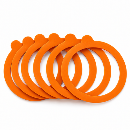 Kilner 6 Pcs Replacement Rubber Seals for Round Clip Top Kilner Glass Containers - Perfect for 350ml, 500ml, 1 Ltr, 1.5 Ltr & 2 Ltr