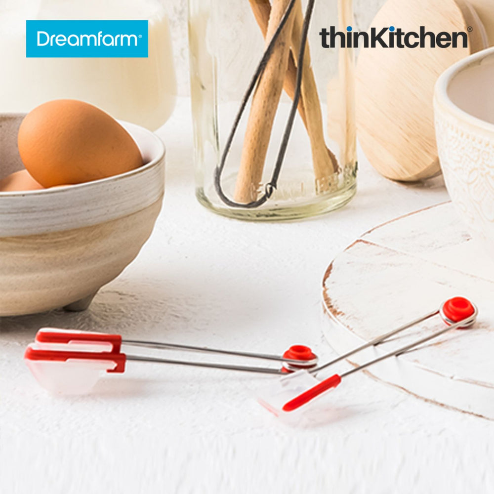 Dreamfarm 4-Piece Premium Measuring Spoon Set - Stainless Steel & Polypropylene - Levoons, Red | Baking & Cooking Tools