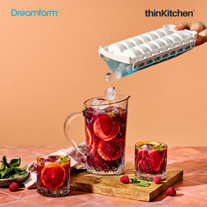 Dreamfarm NoSpilla No Spill Ice Cube Tray with Silicone Lid, White