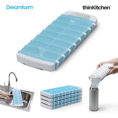 Dreamfarm NoSpilla No Spill Ice Cube Tray with Silicone Lid, White