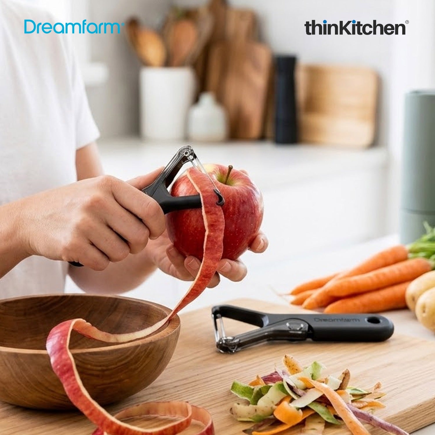 Dreamfarm Sharple Y Vegetable Peeler | Self-Sharpening Blade, Black - 2