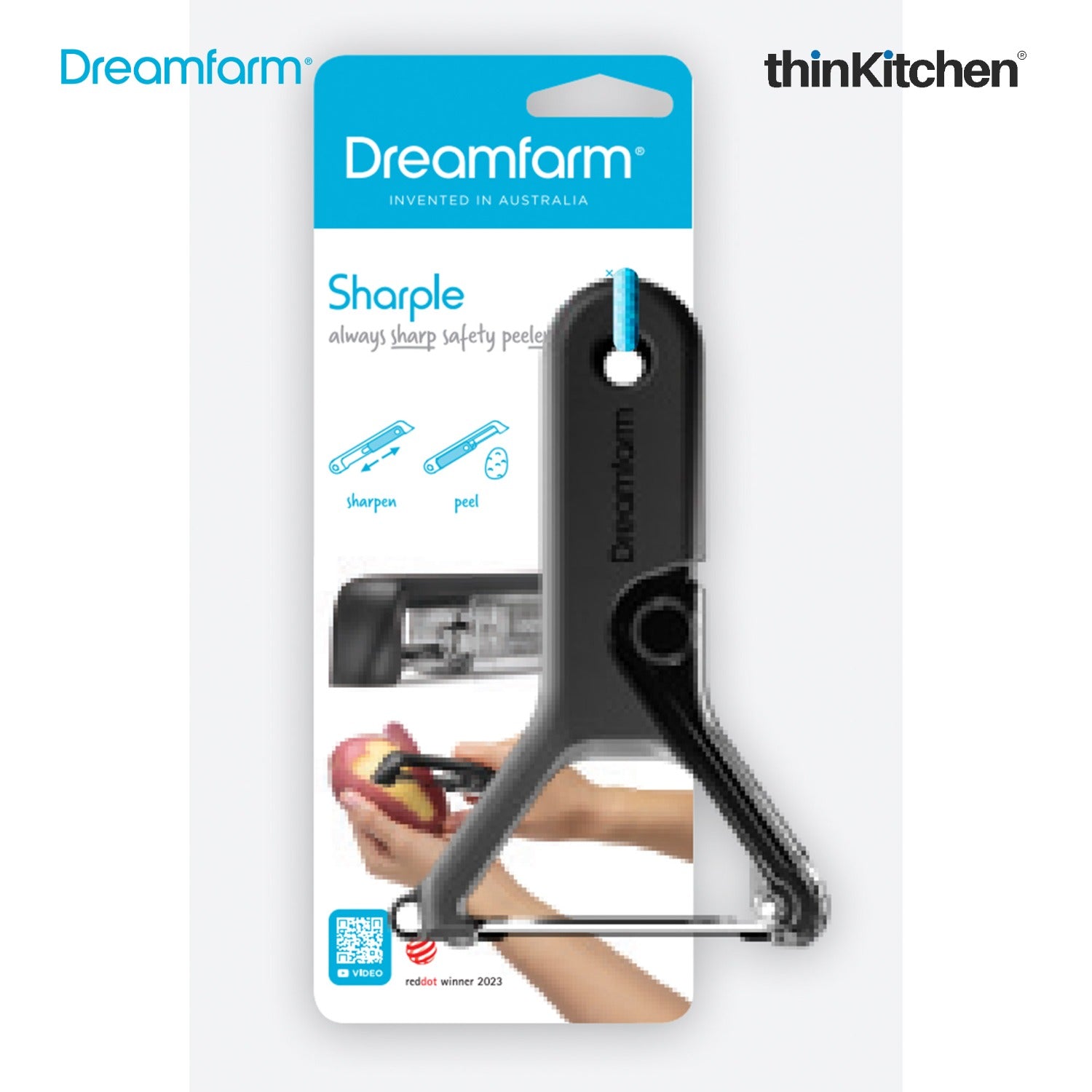 Dreamfarm Sharple Y Vegetable Peeler | Self-Sharpening Blade, Black - 3
