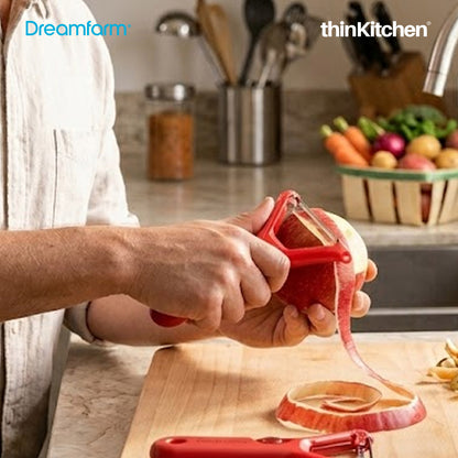 Dreamfarm Sharple Y Vegetable Peeler | Self-Sharpening Blade, Red