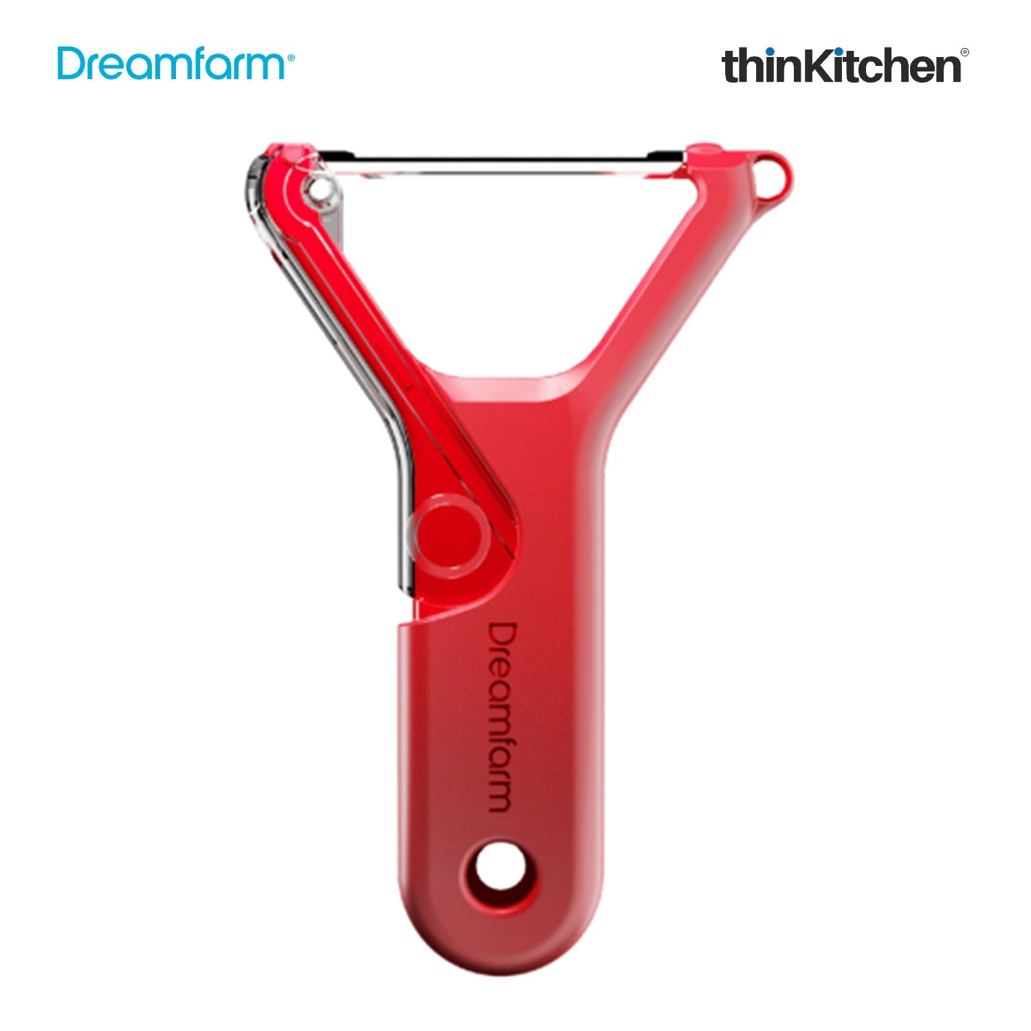 Dreamfarm Sharple Y Vegetable Peeler | Self-Sharpening Blade, Red - 1