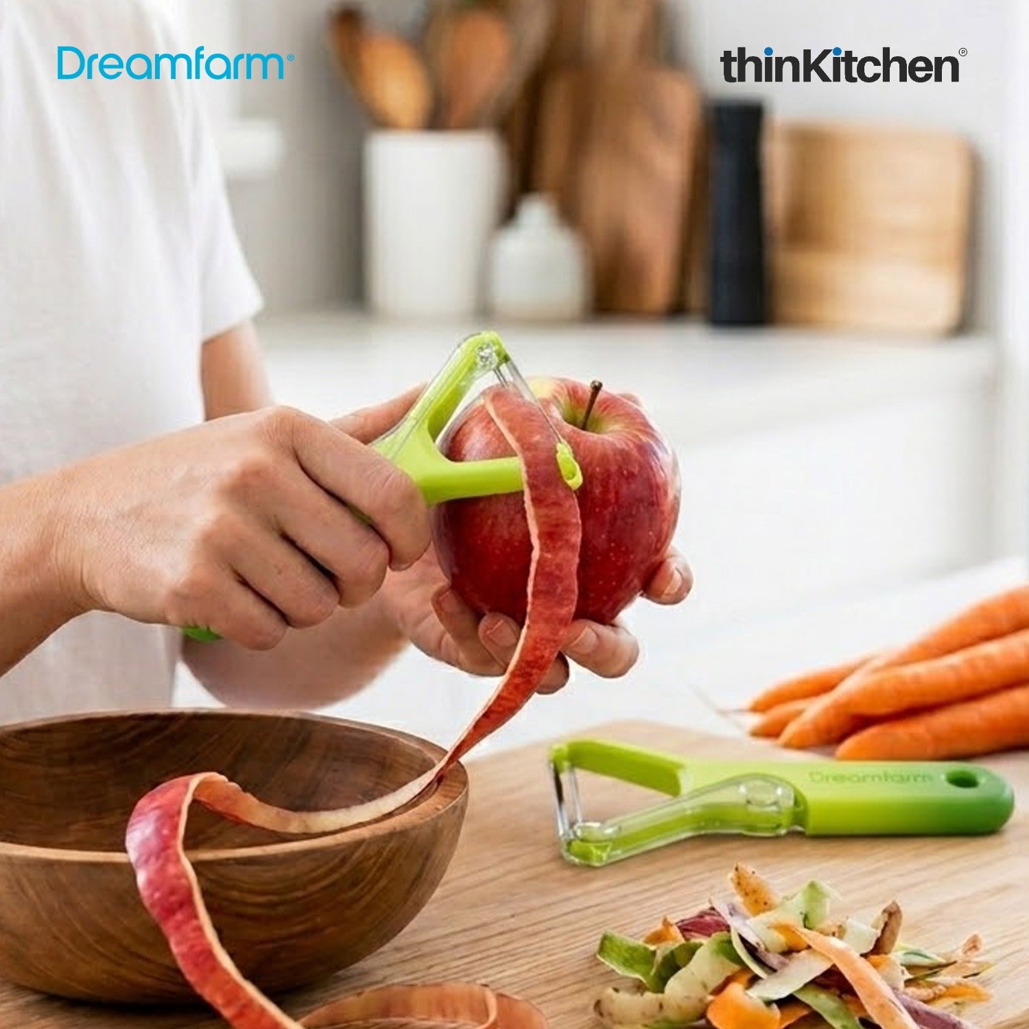 Dreamfarm Sharple Y Vegetable Peeler | Self-Sharpening Blade, Green - 4