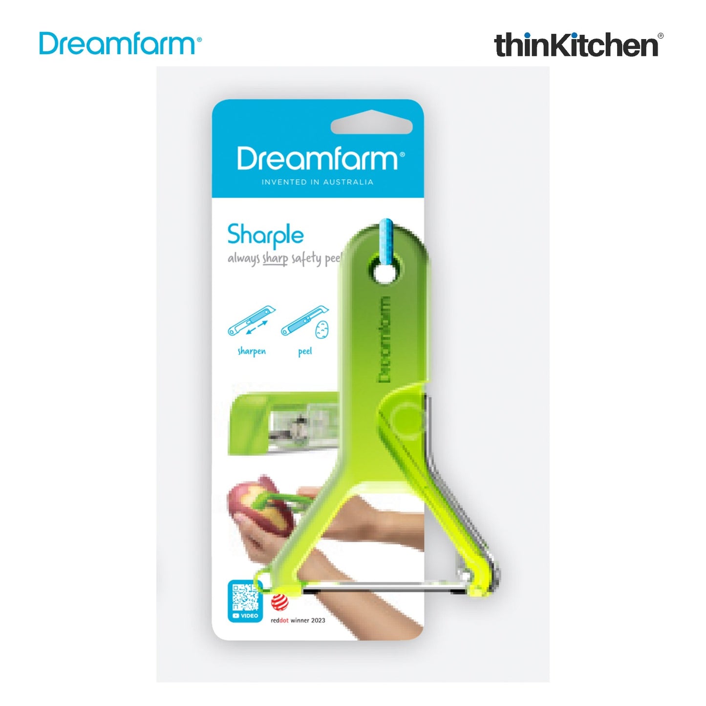Dreamfarm Sharple Y Vegetable Peeler | Self-Sharpening Blade, Green