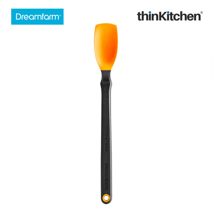 Dreamfarm Supoon Non Stick Silicone Sit Up Scraping Cooking Spoon With Measuring Lines Orange