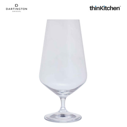 Dartington Premium Crystal Beer Glasses Set of 4 x 550ml Lead-Free Beer Glasses for Lager, Craft