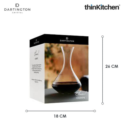 Premium Crystal Wine Decanter  - 1.5 Litres |Cheers Lead Free Carafe for Red Wine, Wine Aerator| Handcrafted in England