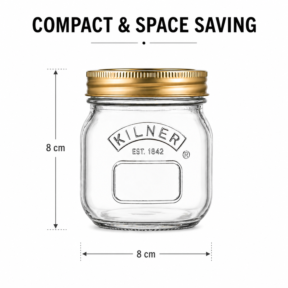 Kilner Premium 250ml Airtight Small Glass Preserving Jar with Screw Lid for Storing and Preserving - 6